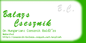 balazs csesznik business card